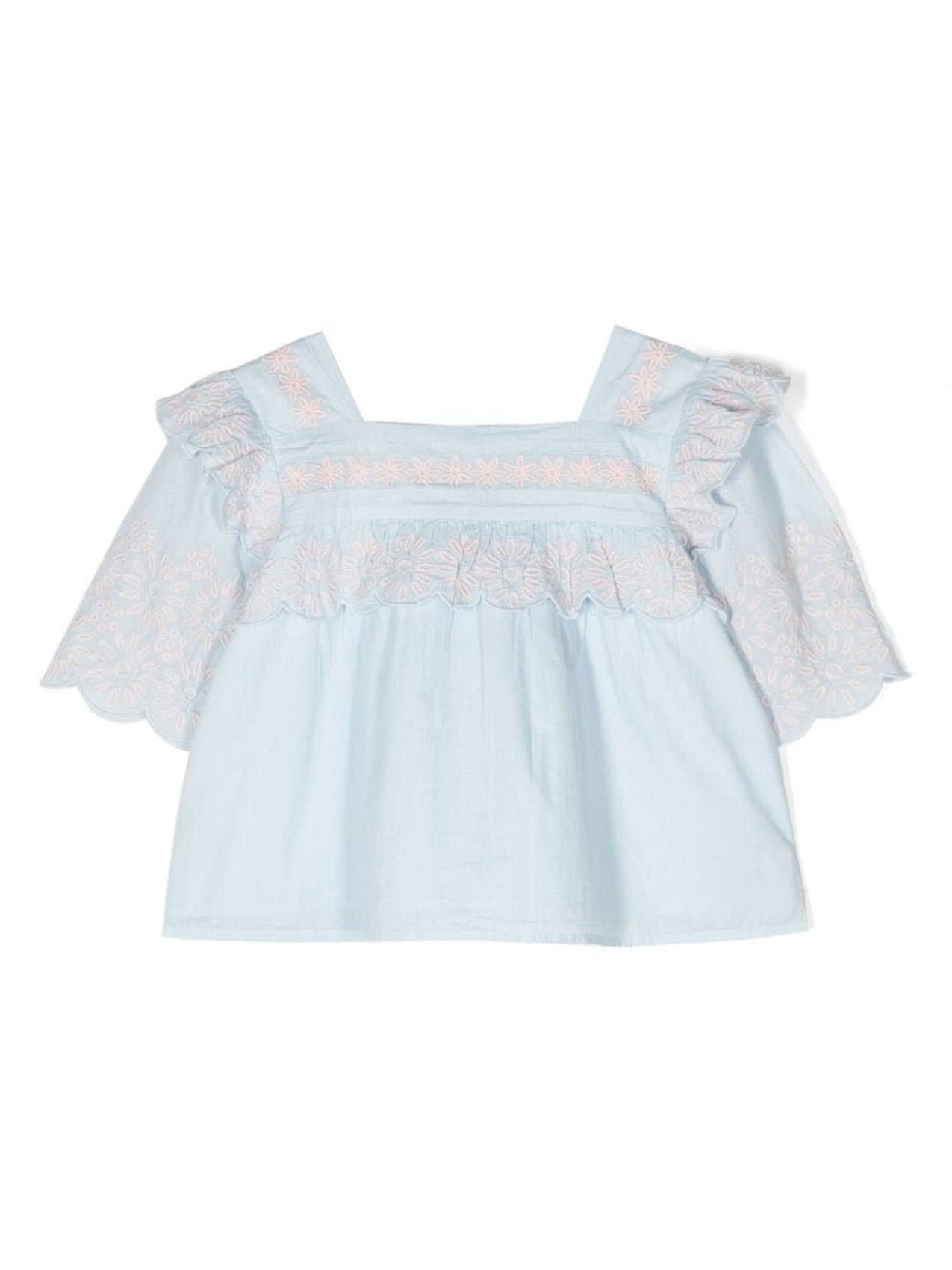 

Stella McCartney Kids топ с вышивкой, синий