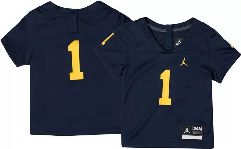 

Синяя футбольная майка Jordan Infant Michigan Wolverines #1