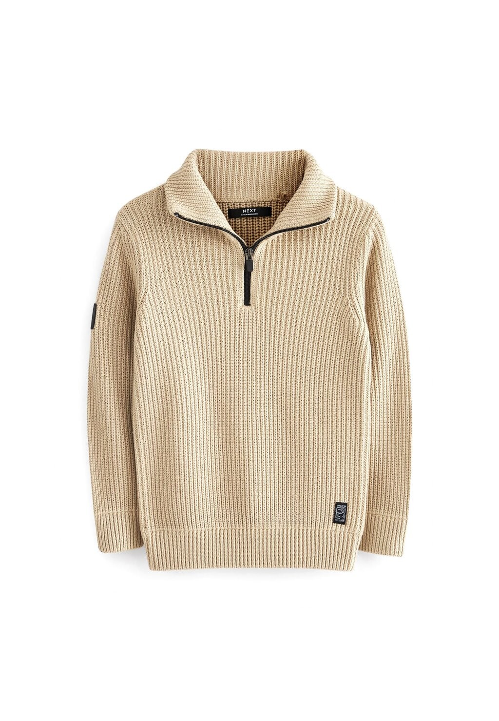 

Джемпер UTILITY ZIP NECK Next, цвет tan brown