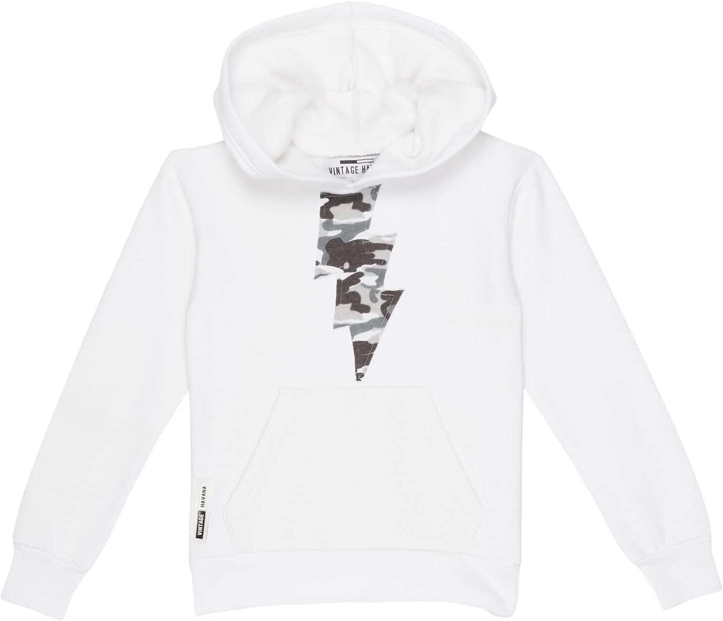 

Худи Vintage Havana Pullover Hoodie Camo Lightening Bolt, белый