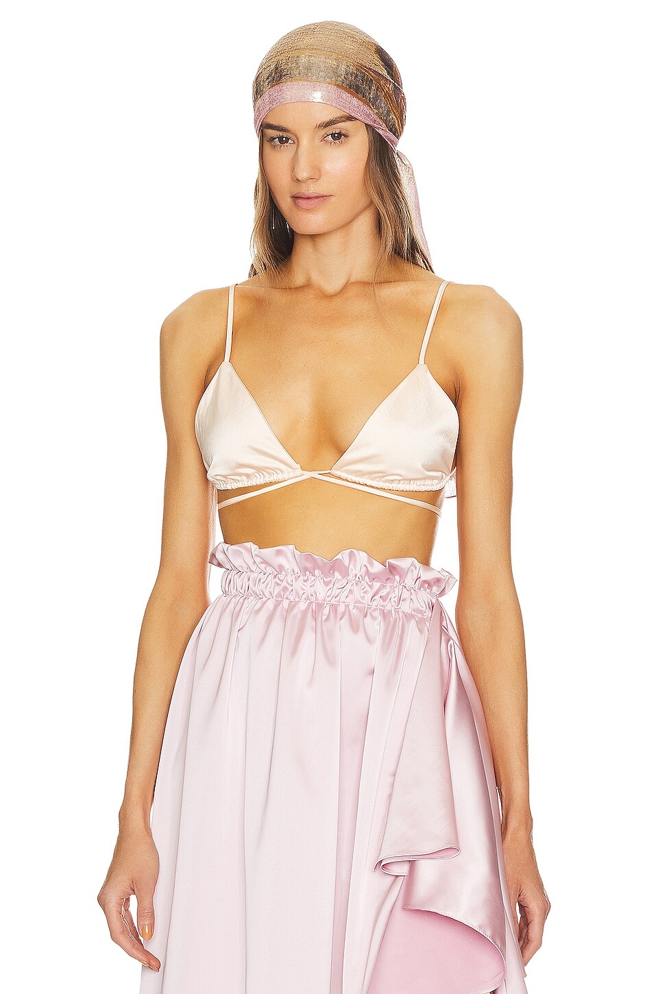 

Бюстгальтер REVOLVE x Maison Meta Triangle, цвет Peach