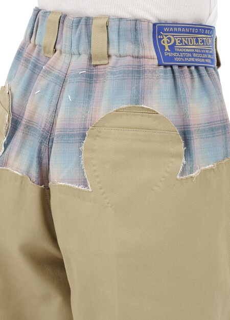 

Брюки Pendleton с кокеткой Maison Margiela, бежевый