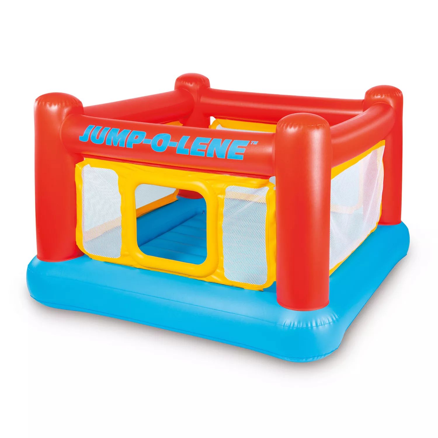 Надувной игровой домик Intex Jump-O-Lene, батут для детей от 3 до 6 лет Intex батут надувной комплекс intex jump o lene 48260