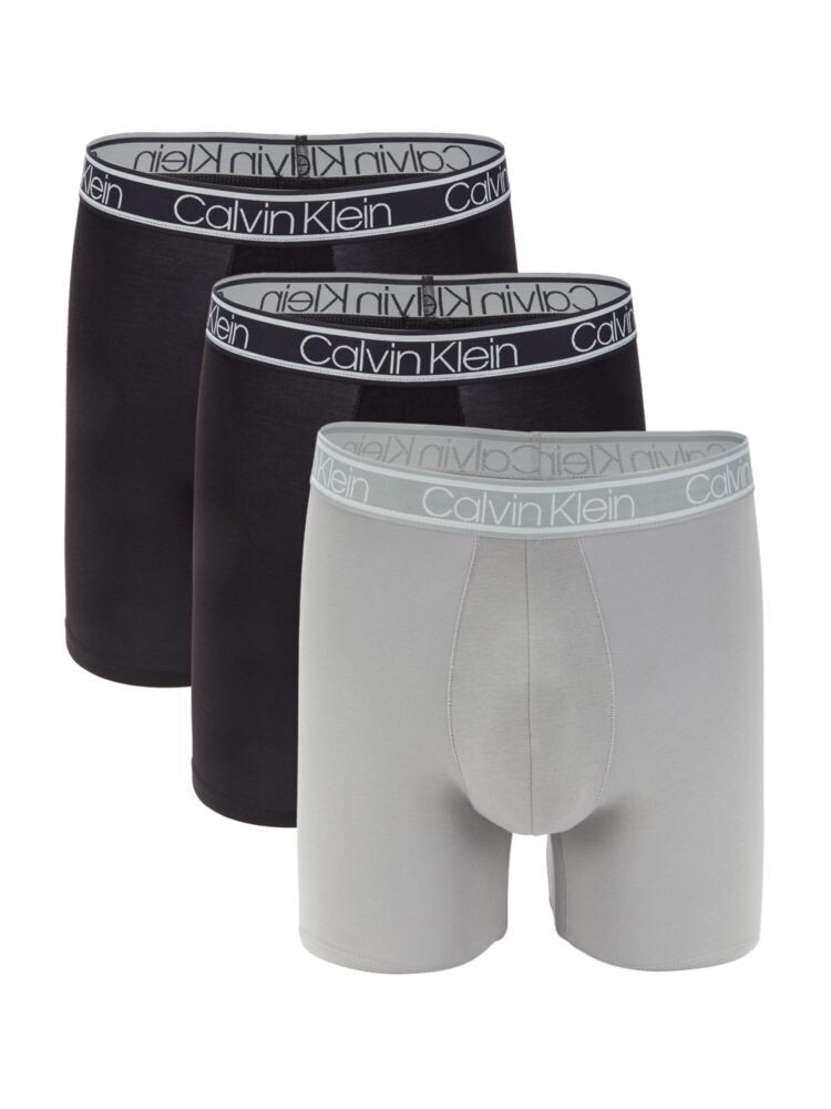 

Комплект из 3 удобных боксеров из бамбука Calvin Klein, цвет Black Grey