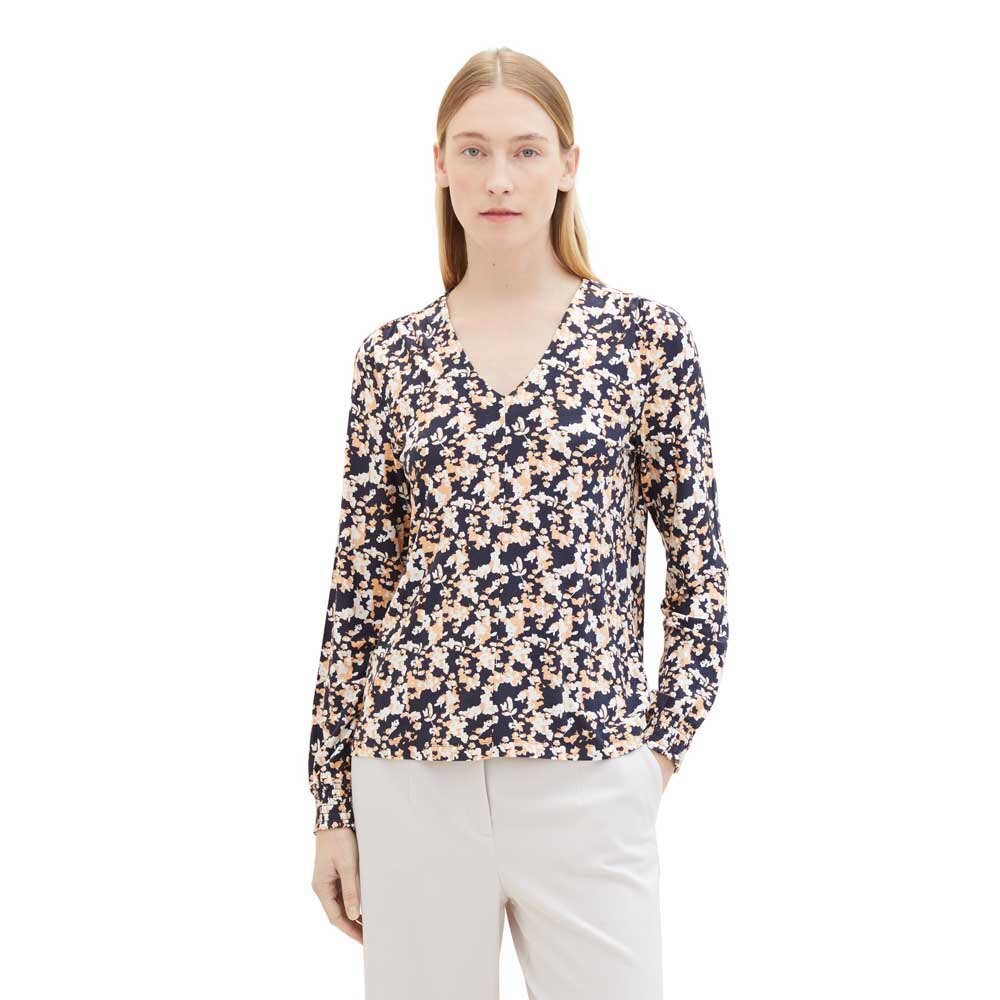 

Блуза Tom Tailor 1040538 V Neck, Разноцветный