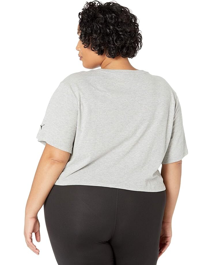 

Футболка PUMA Plus Size Essential Cropped Logo Tee, цвет Light Gray Heather