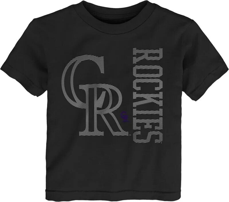 

Outerstuff Черная ударная футболка Colorado Rockies для малышей MLB Team Apparel
