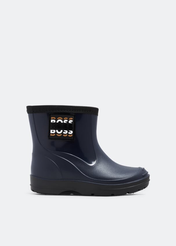 Ботинки Boss Logo Patch Rain, синий