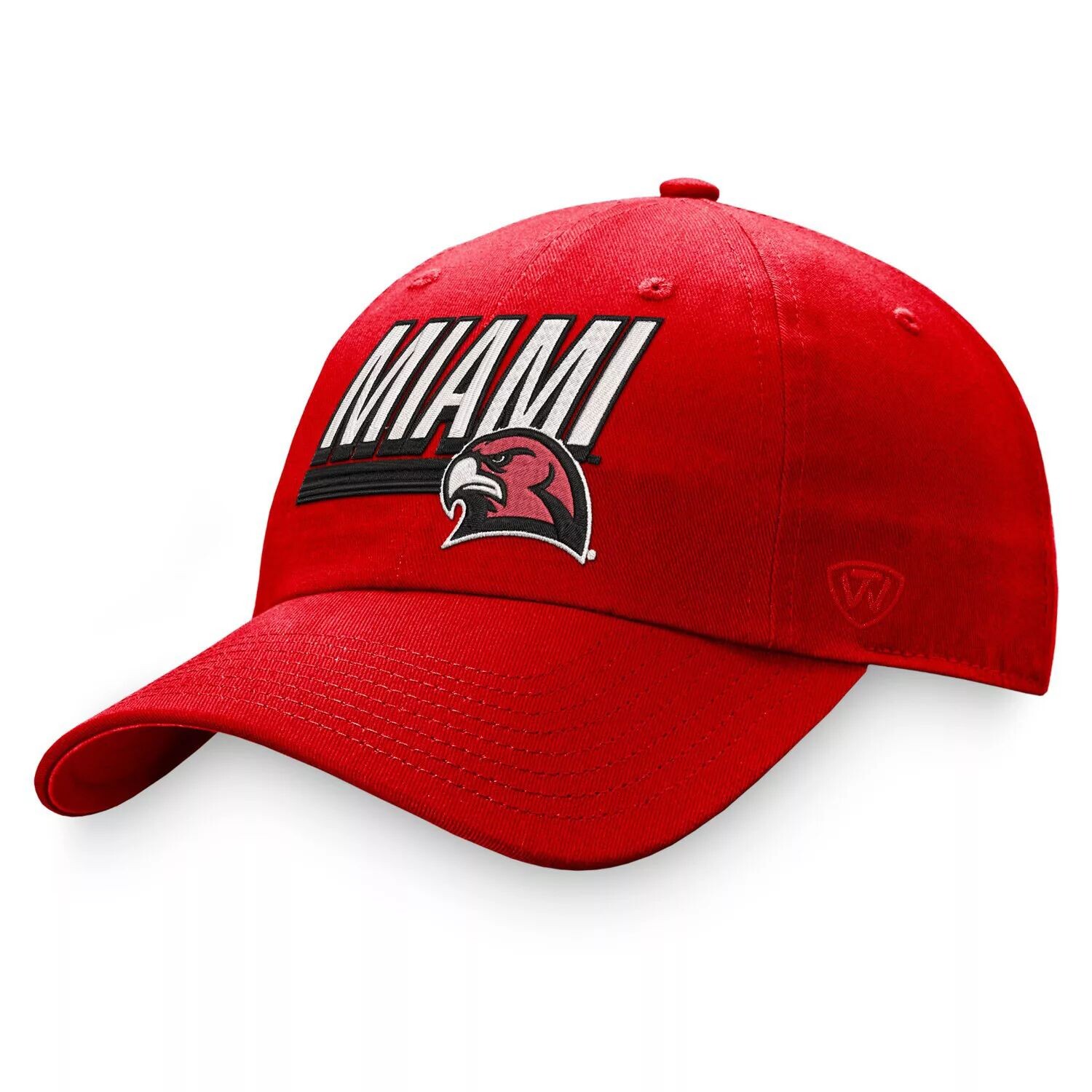 

Мужская регулируемая кепка Top of the World красного цвета Miami University RedHawks Slice