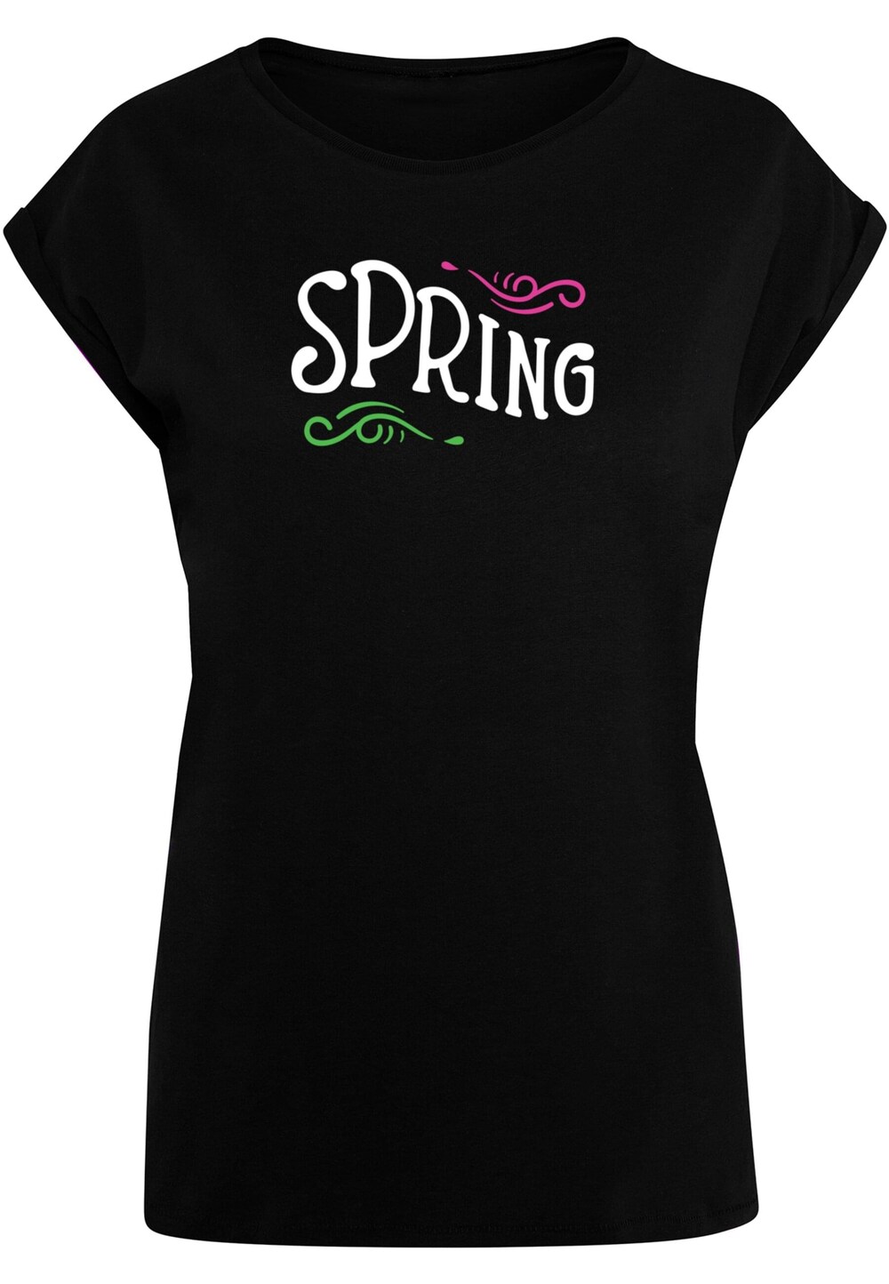 Рубашка Merchcode Spring text, черный