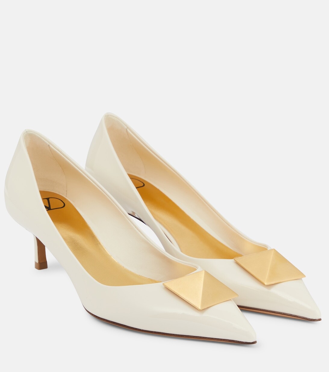 

Туфли-лодочки One Stud из лакированной кожи Valentino Garavani, белый