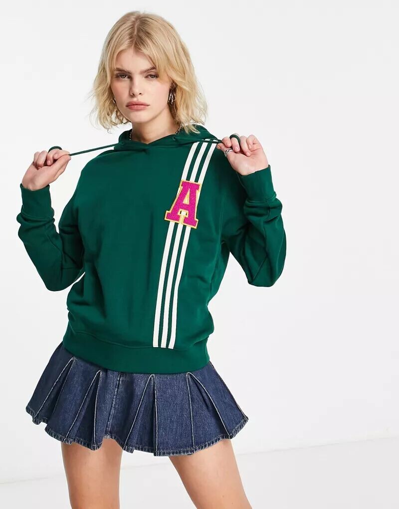 

Зеленая худи с логотипом adidas Originals