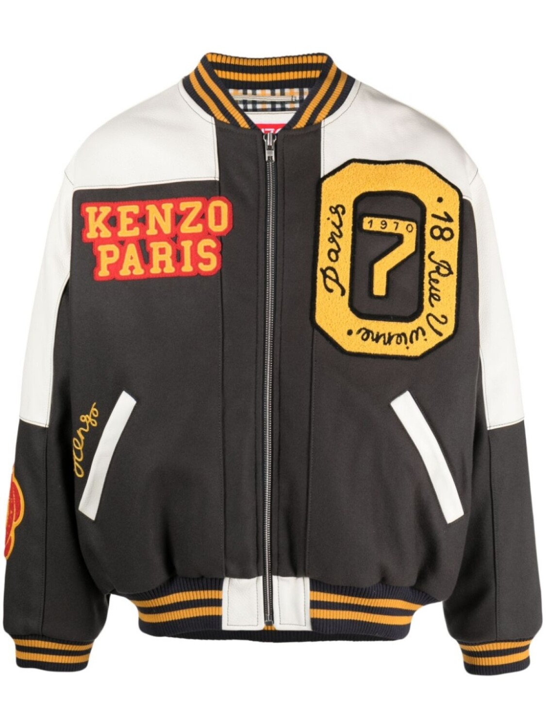 

Бомбер Tiger Academy с логотипом Kenzo, серый