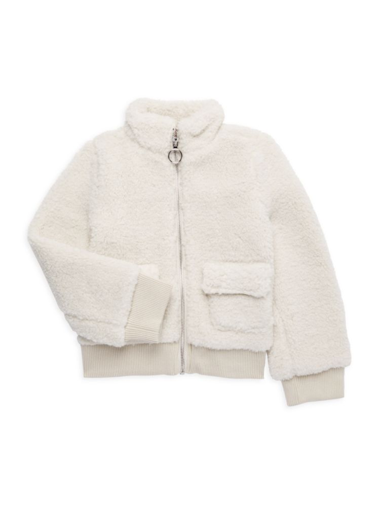 Куртка из искусственной овчины для маленьких девочек и девочек Design History, цвет Winter White цена и фото