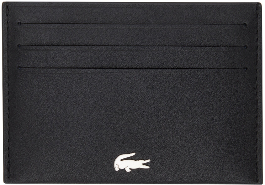 

Черный кожаный визитница с изображением Фицджеральда Lacoste