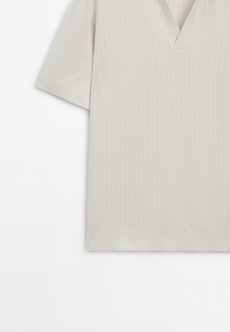 

Рубашка поло Massimo Dutti, бежевый меланж