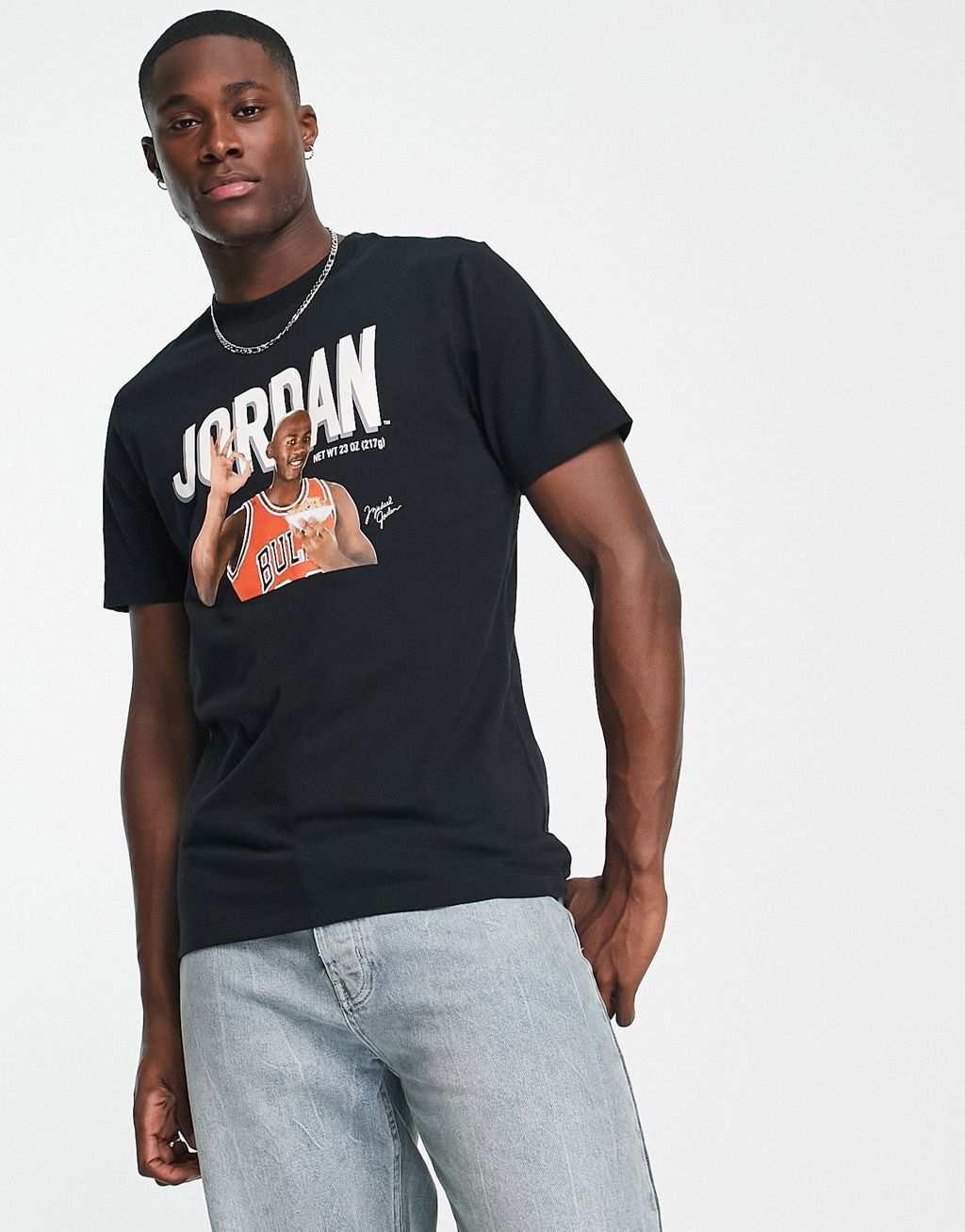 Черная футболка с фотопринтом Jordan