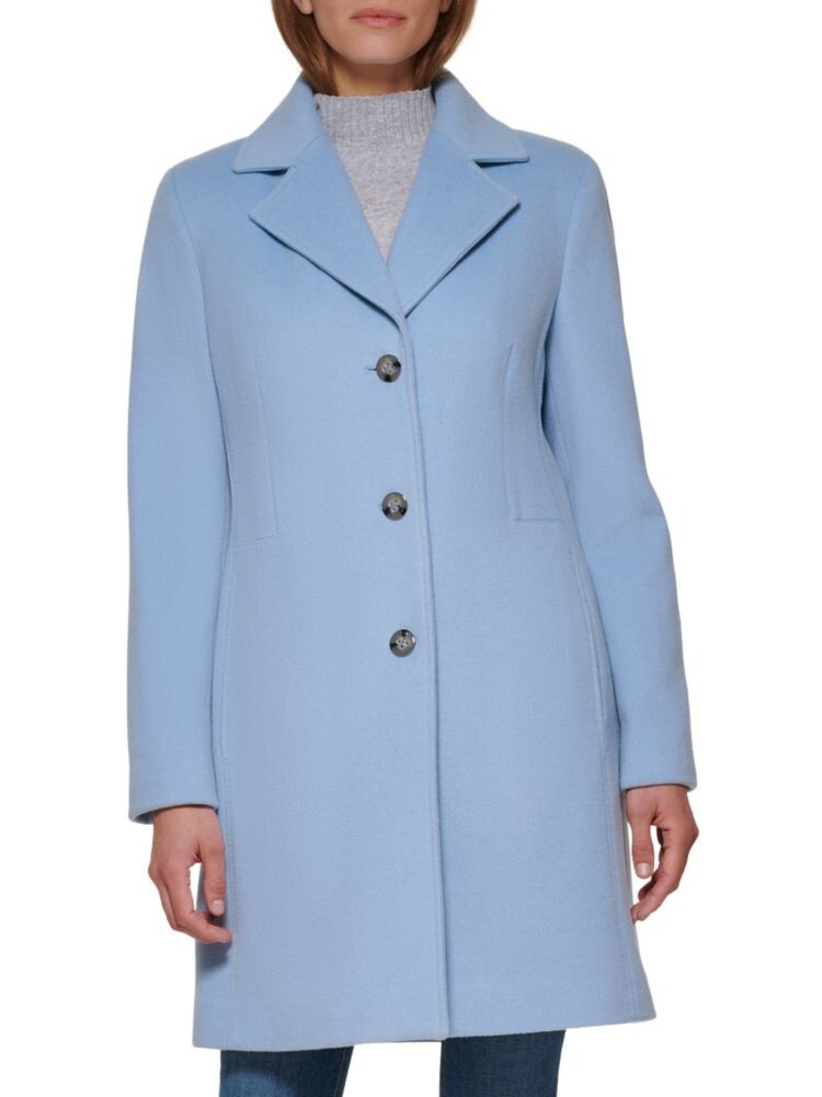 

Пальто из смесовой шерсти Calvin Klein, цвет Pastel Blue