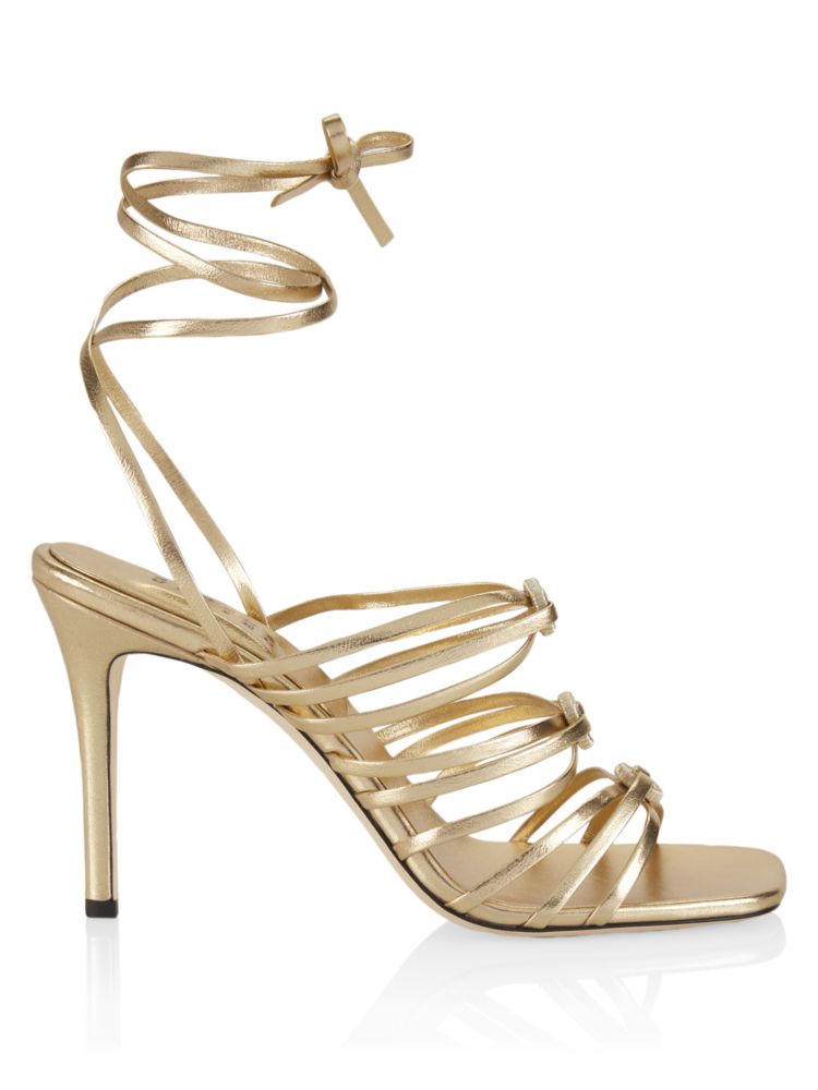 Кожаные сандалии Catena Notte на шнуровке цвета металлик Serena Uziyel, цвет Antique Gold