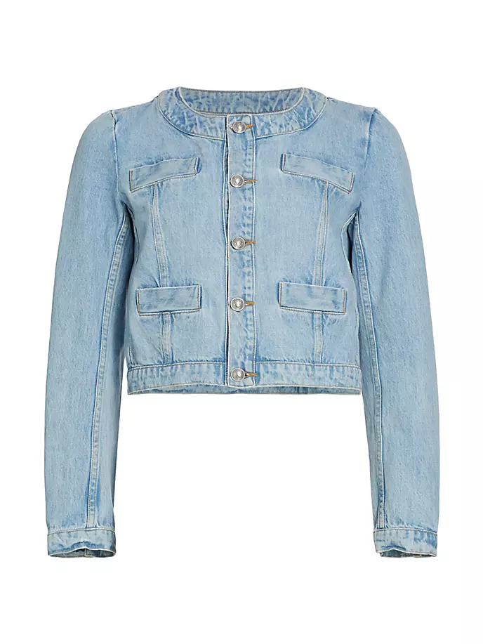 

Джинсовая куртка без воротника Penny Derek Lam 10 Crosby, цвет astor vintage