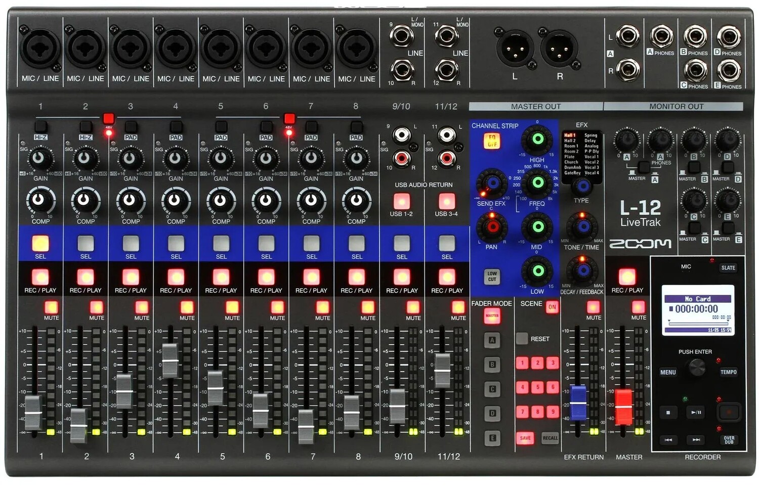 

Zoom LiveTrak L-12 12-канальный цифровой микшер/рекордер