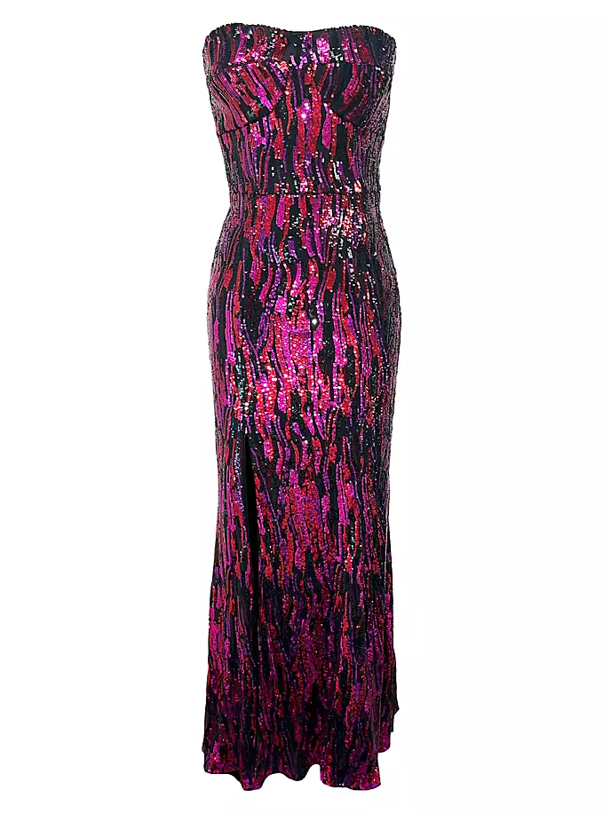 

Платье-русалка из тюля с пайетками Nikita Dress The Population, мультиколор