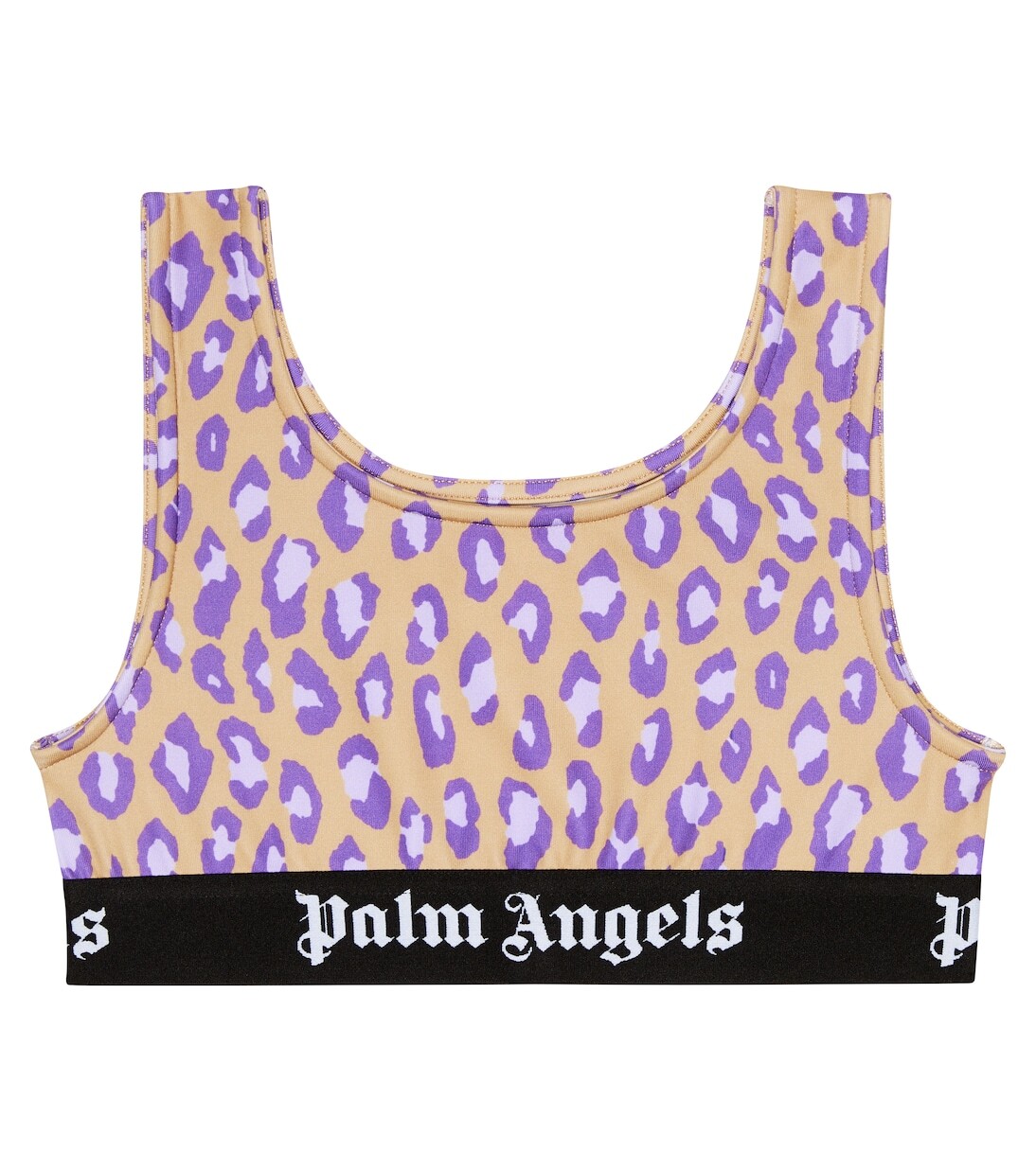 

Спортивный бюстгальтер с леопардовым принтом Palm Angels, бежевый