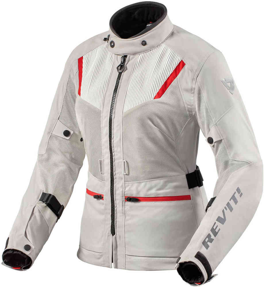 Женская мотоциклетная текстильная куртка Levante 2 H2O Revit, серебро