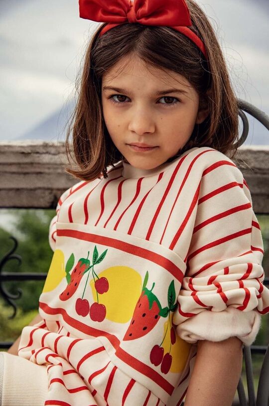 

Детская хлопковая толстовка Mini Rodini, бежевый