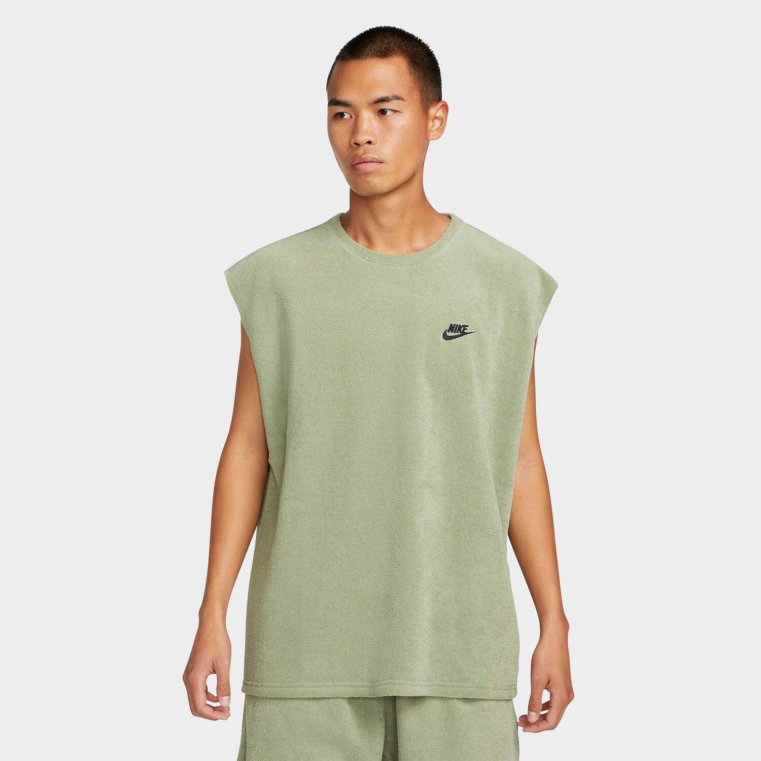

Мужская флисовая махровая футболка без рукавов Nike Sportswear Club, зеленый