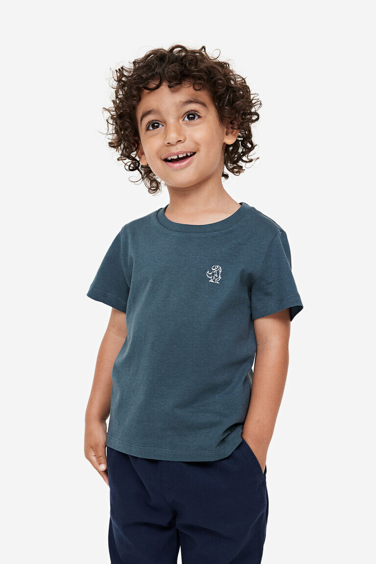 

5 пар хлопковых футболок H&M, черный