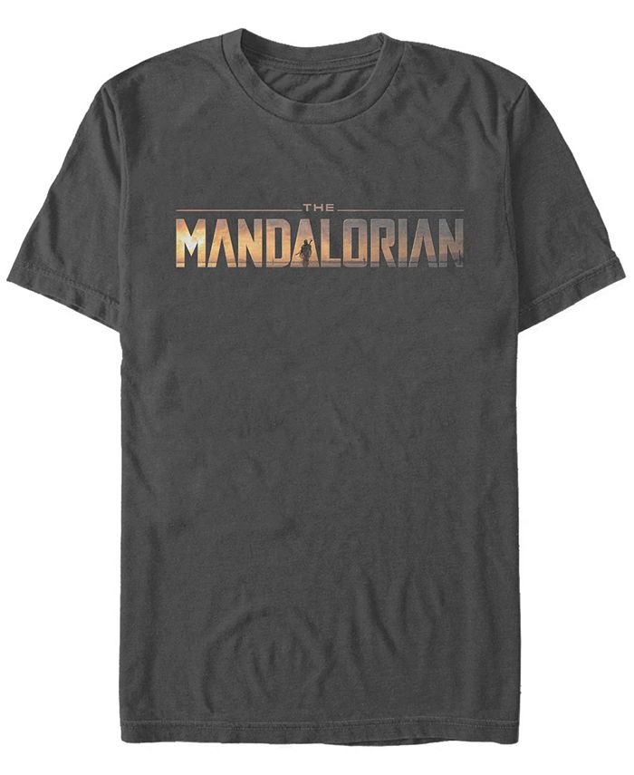Мужская футболка с короткими рукавами и логотипом Star Wars The Mandalorian Title Fifth Sun, серый фото