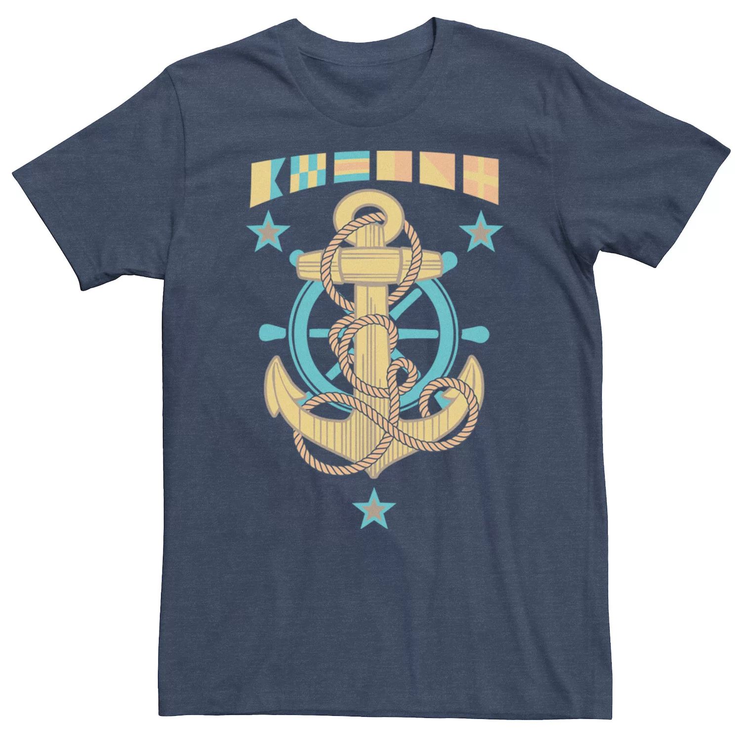 Мужская футболка-коллаж в морском стиле с якорем Licensed Character 2 шт женский веревочный браслет с якорем в морском стиле