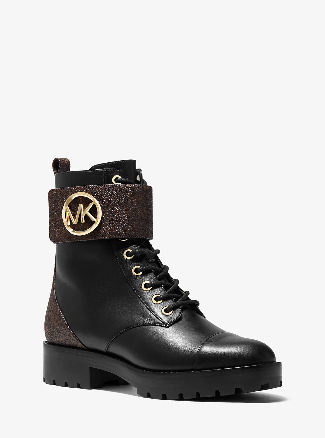 

Ботинки Tatum из кожи и логотипа Michael Kors, черный