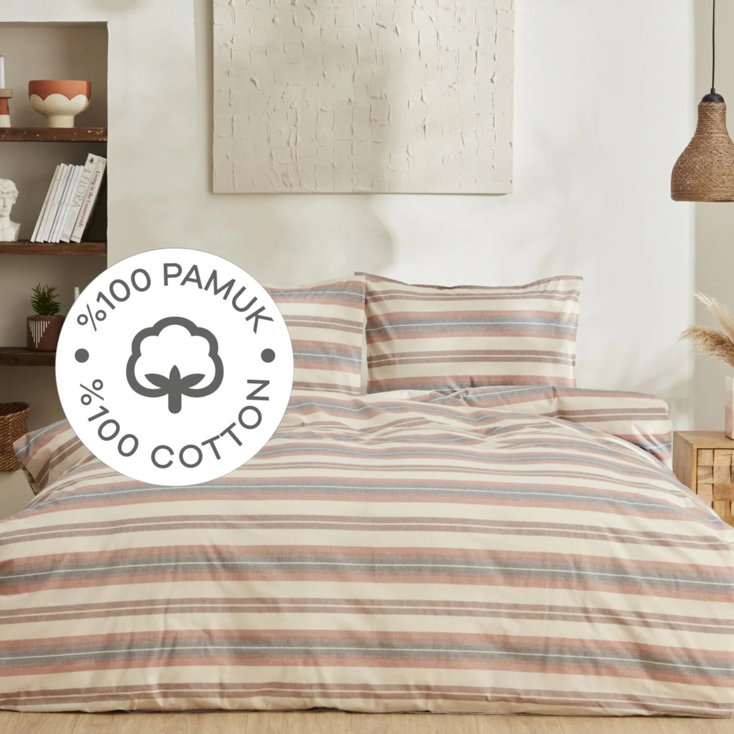 комплект постельного белья с вышивкой karaca home Комплект постельного белья Karaca Home Tahara, терракотовый