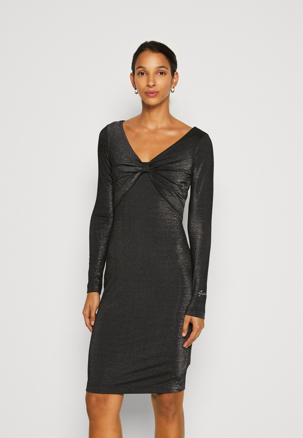 Элегантное платье Knot Clotilde Dress Guess, цвет black foil фото