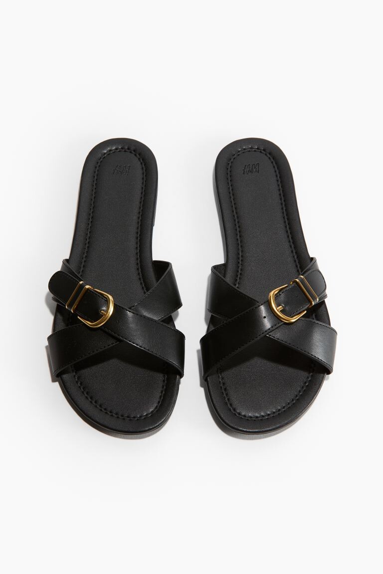 

Сандалии с пряжкой H&M, черный