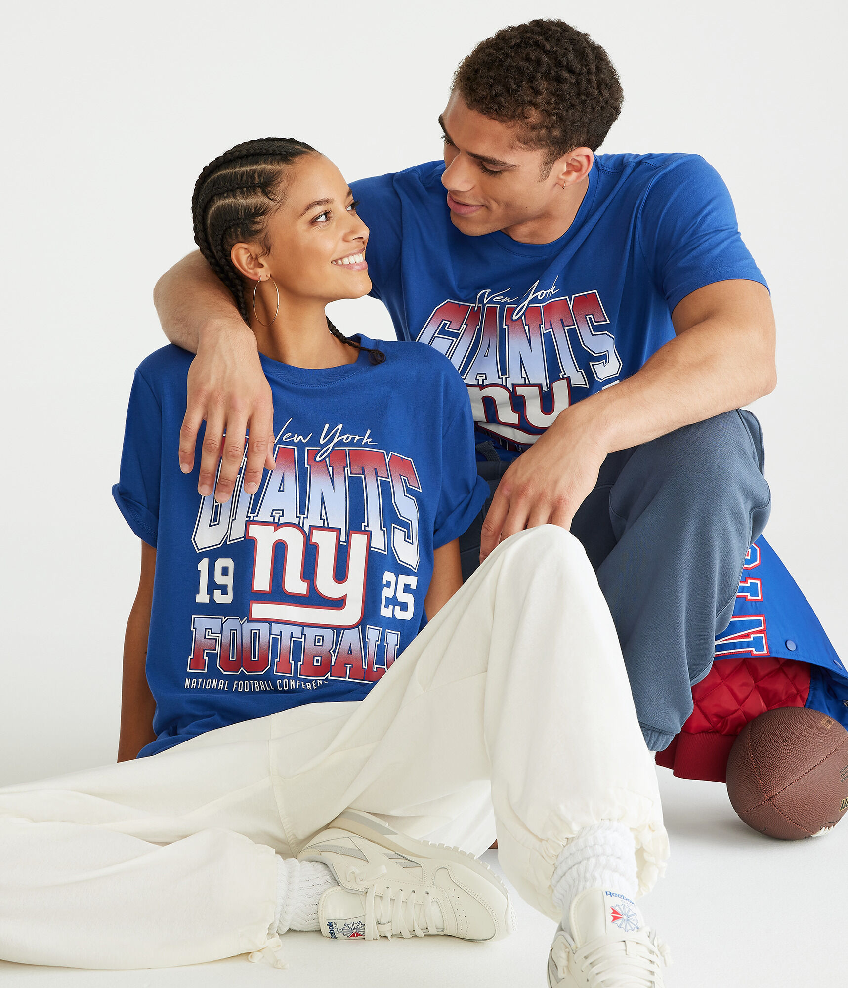 

Футболка с графическим рисунком New York Giants Aeropostale, синий