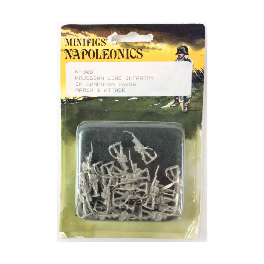 

Прусская линейная пехота в походной одежде марширует и атакует, Napoleonic Miniatures - Prussian (15mm) (Minifigs)