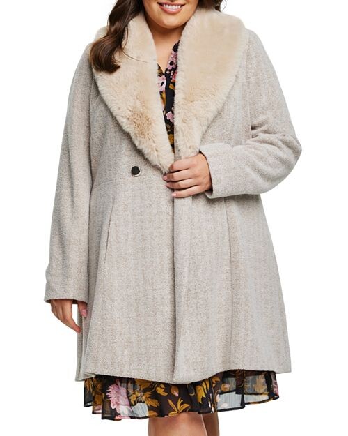 

Пальто с отделкой из искусственного меха Grammy Estelle Plus, цвет Tan/Beige