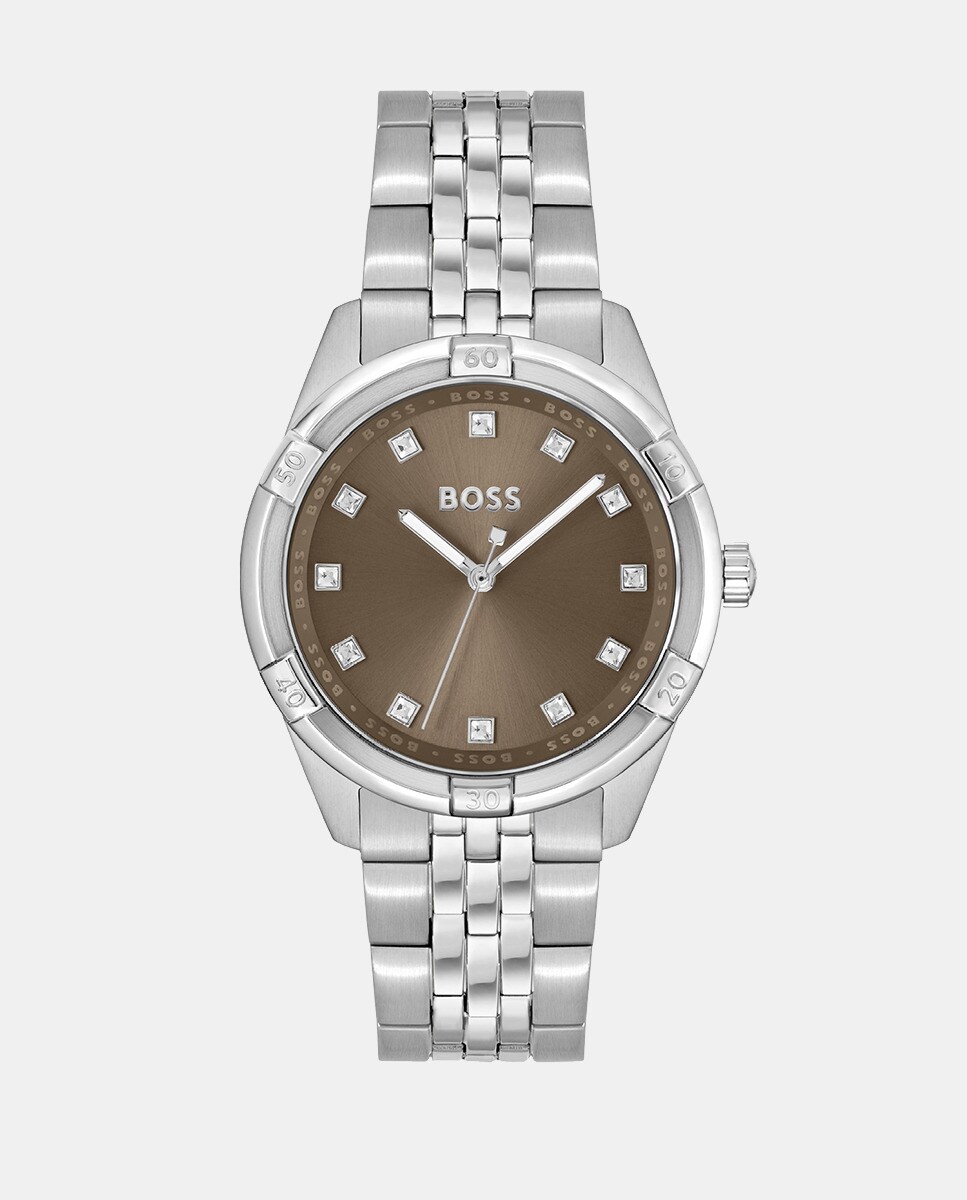 Рея1502699 стальные женские часы Boss, серебро
