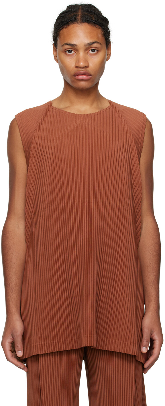 

Оранжевая майка Monthly Color October HOMME PLISSe ISSEY MIYAKE
