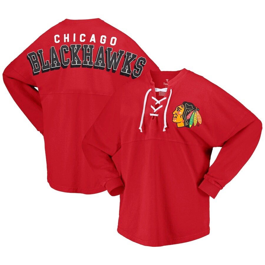 

Футболка с длинным рукавом Fanatics Branded Chicago Blackhawks, красный