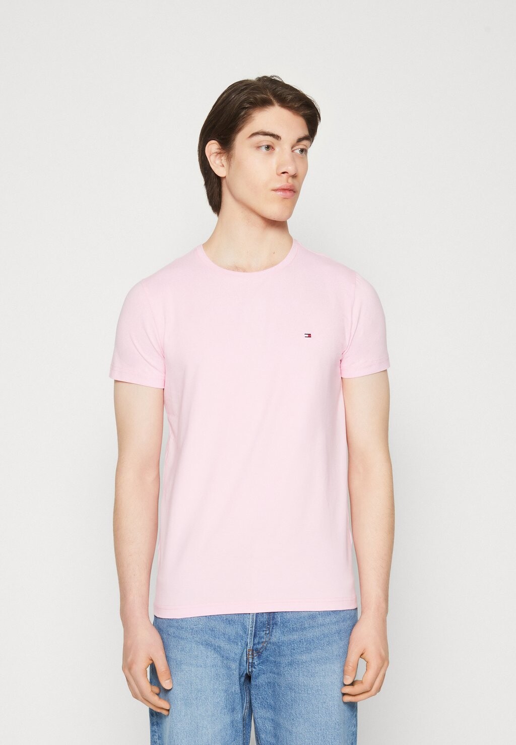 

базовая футболка ФУТБОЛКА STRETCH SLIM FIT Tommy Hilfiger, культовый розовый