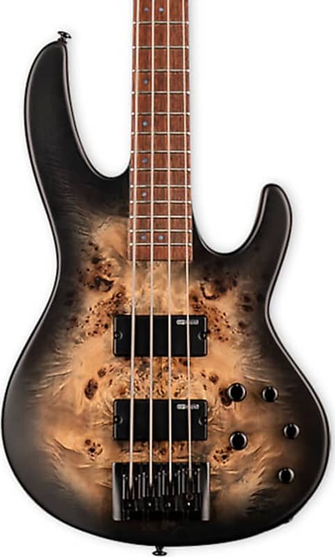 цена Басс гитара ESP LTD D-4 D Series 4-String Bass Guitar, Black Natural Burst Satin