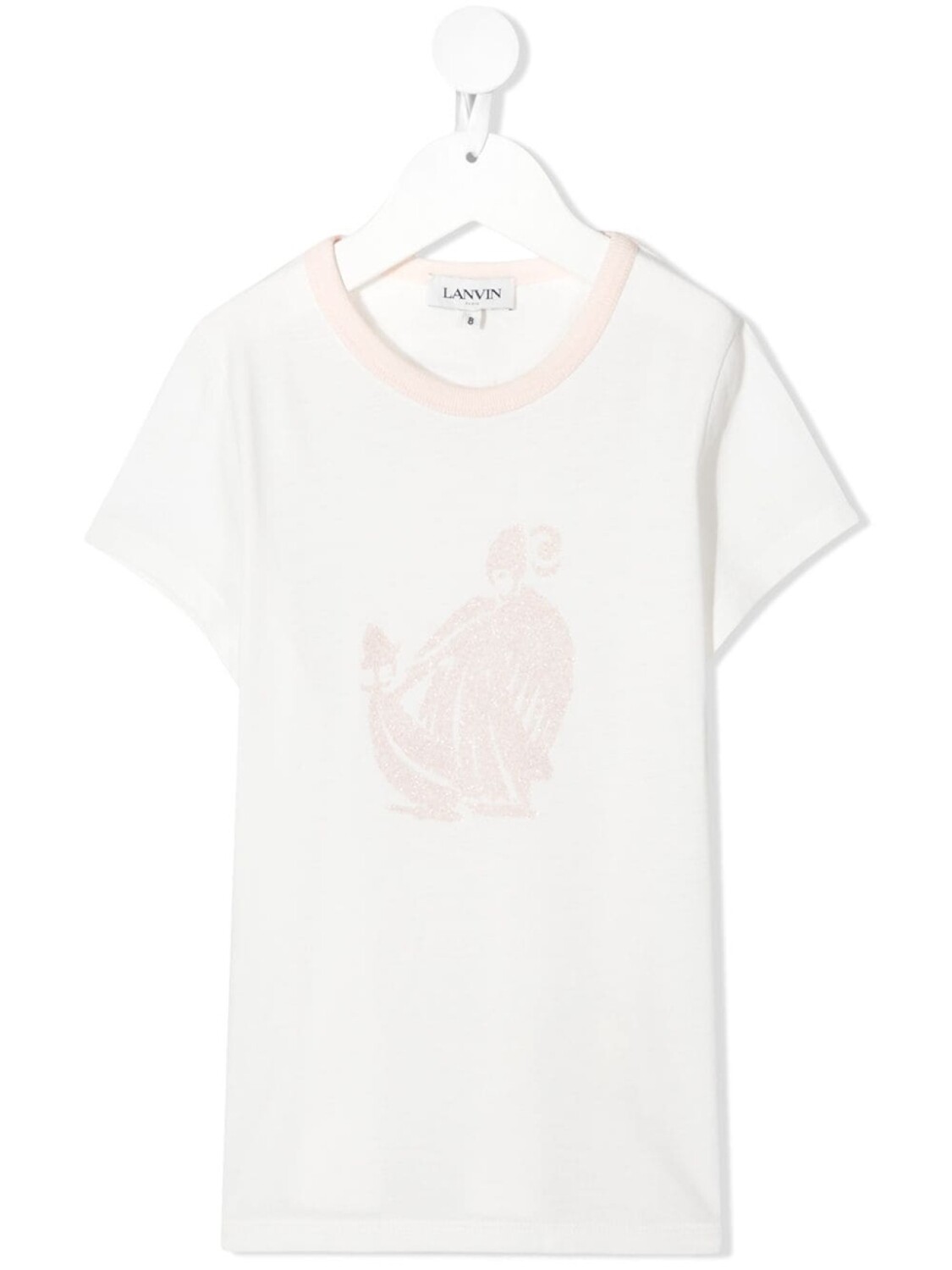 

Lanvin Enfant футболка с короткими рукавами и вышивкой, белый