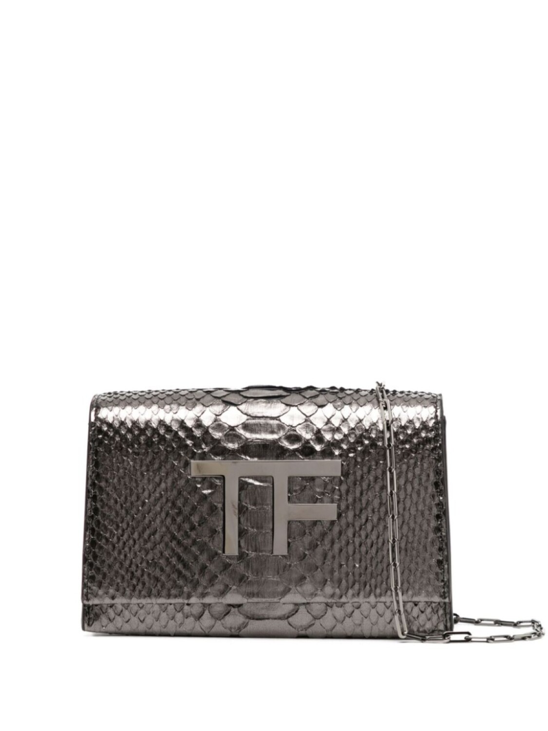 

Мини-сумка Disco с тиснением под кожу питона TOM FORD, серебряный