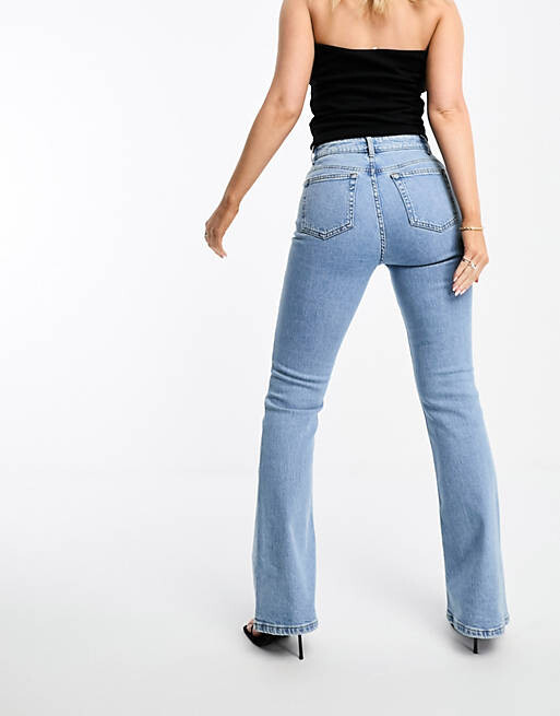 

Голубые расклешенные джинсы ASOS DESIGN Hourglass