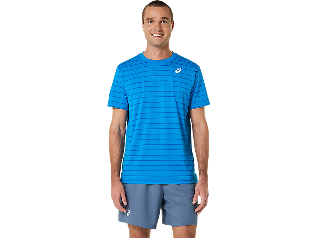 

Топ Asics MEN COURT STRIPE SS TOP, синий