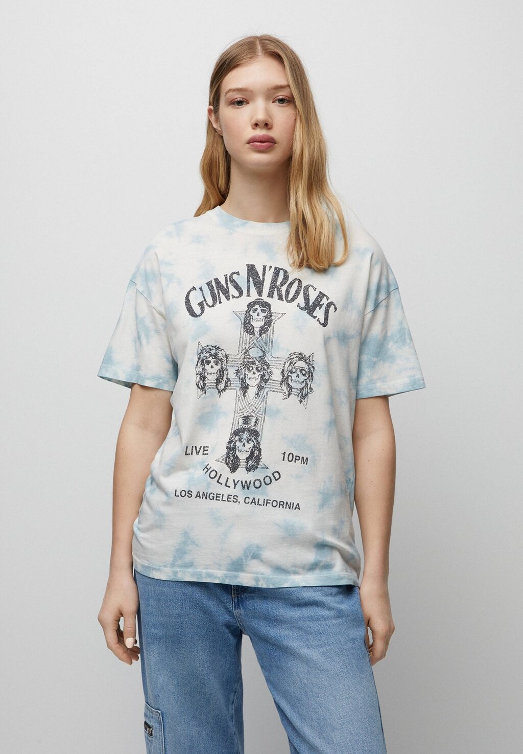 

Футболка с принтом PULL&BEAR, синий